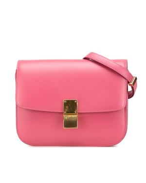 Bolso cruzado de piel rosa Celine