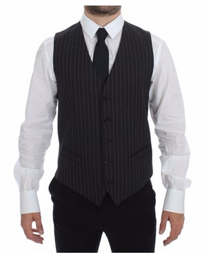 Chaleco a Rayas Finas Estilo Formal