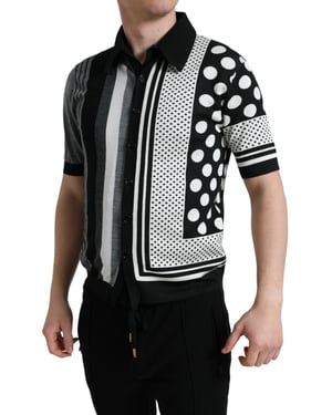Camiseta polo de punto con patrón