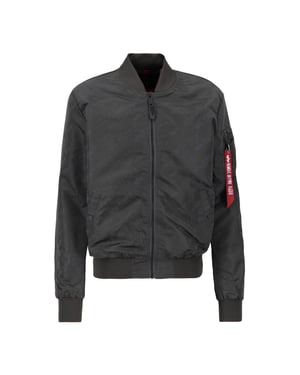 MA-1 Light Weight Allover Print Rainbow Reflective Bomber Jacket