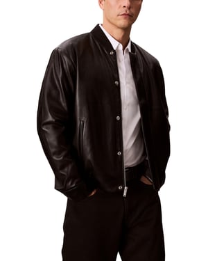 Chaqueta de Cuero con Cremallera
