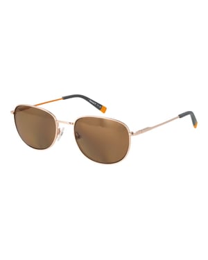 Gafas de sol aviador con marco de metal en oro rosa