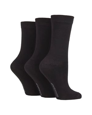 Pack de 3 Medias Lisas de Bambú para Damas - Medias Cómodas y Transpirables para Uso Diario