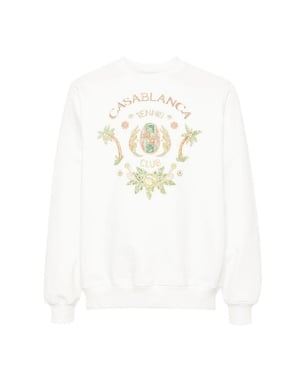 Casablanca Joyaux D' Afrique Tennis Club Sudadera Blanca Estampada
