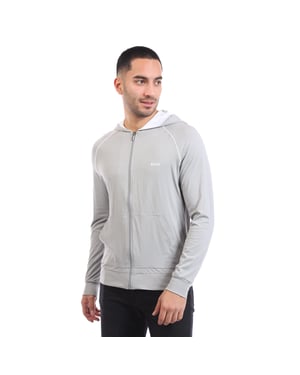 Sudadera con cremallera para hombre Boss Mix&Match en gris