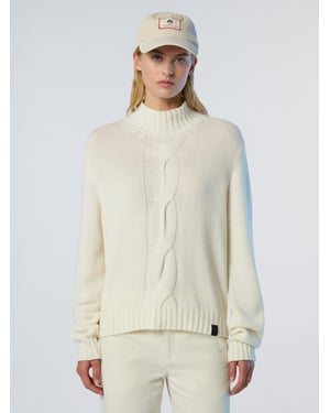 Suéter de cuello alto North Sails con trenzado maxi
