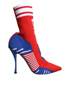 Botas de calcetín tejidas con tacón alto