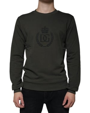 Sudadera Verde Olivo con Logo de Corona