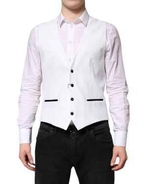 Chaleco Blanco Con Lentejuelas