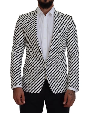 Blazer a Rayas con Solapa Notch