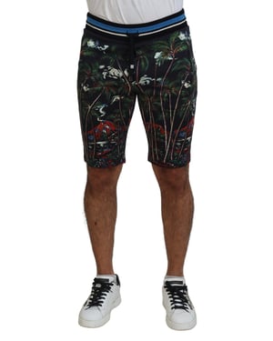 Pantalones Cortos de Estampado Tropical Estilo Verano