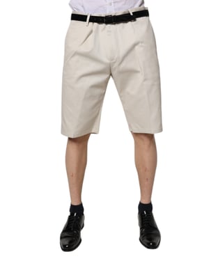 Pantalones Cortos de Algodón Plisados Casual