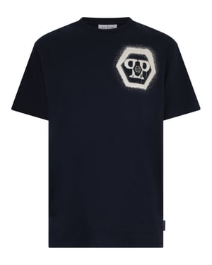 Round Neck T-Shirt Spray Hexagon