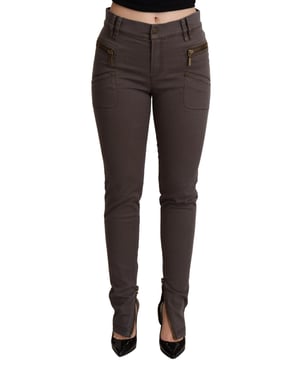 Jeans Skinny con Detalles de Cierre Lateral y Pantalones de Tobillo con Cierre Lateral