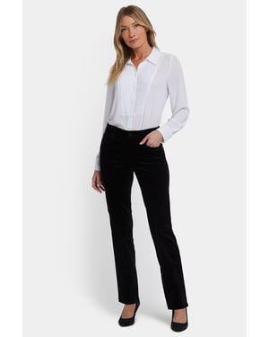 Pantalones Rectos Marilyn en Terciopelo | Negro
