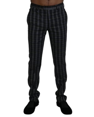 Pantalones de cuadros de corte clásico