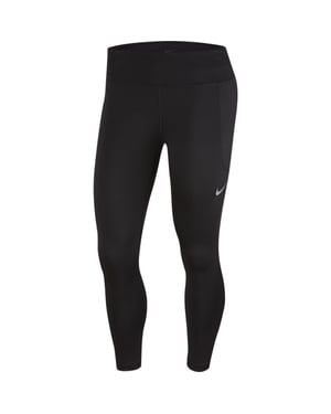 Mallas Nike Fast Crop Running 7/8 De Longitud Media Negras