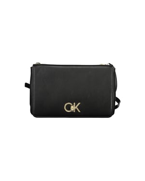 Bolso de hombro con solapa Ck Monogram negro