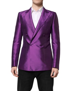 Blazer de Seda Doble Botonadura