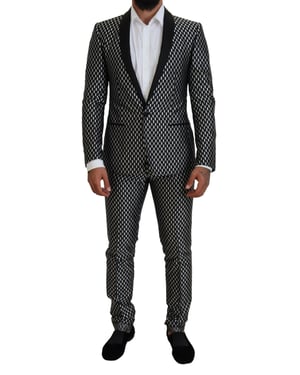 Traje Slimfit con Patrón Geométrico