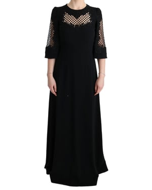 Vestido Maxi Negro de Noche Dolce Gabbana