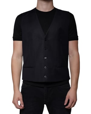 Chaleco Negro Ajuste Clásico