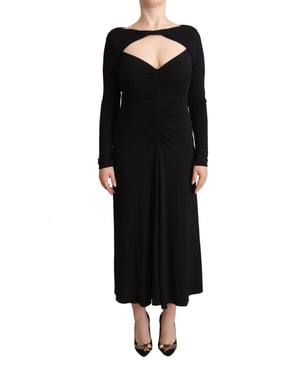 Vestido Midi Aline de Jersey de Manga Larga Pinko