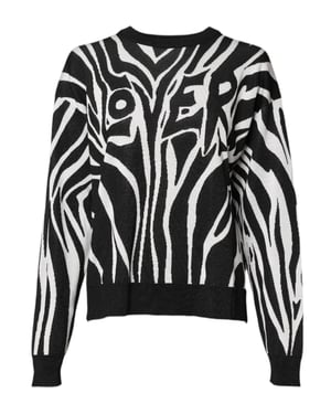 Suéter de punto con estampado de cebra