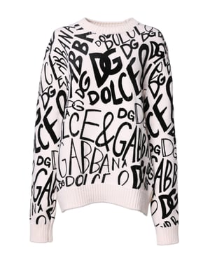 Suéter de punto con logo de Dolce Gabbana