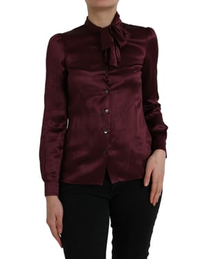 Blusa de seda con lazo