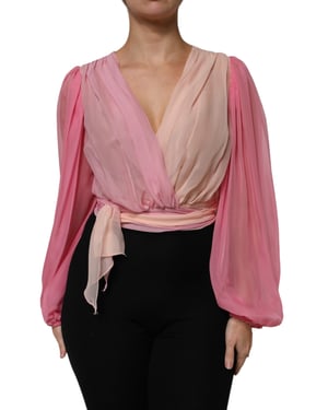 Blusa de Chifón de Seda Ombre