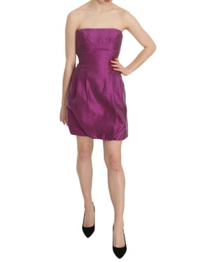 Vestido Mini Sin Mangas de Seda para Cóctel