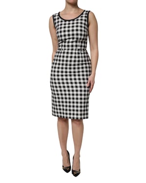 Vestido tubo de cuadros vichy