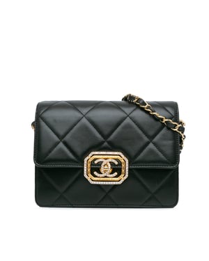 Bolso de cuero acolchado cruzado