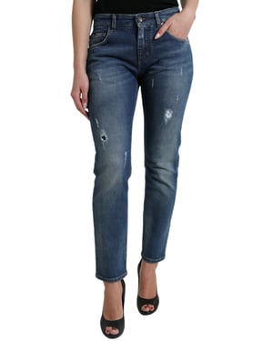 Jeans de mezclilla desgastados