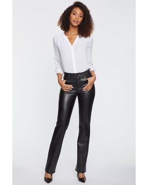 Pantalones Rectos Sculpt-Her™ de Polipiel Marilyn | Negros