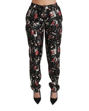 Pantalones de Seda Impresa Diseño Musical