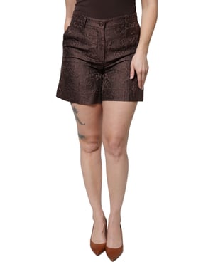 Shorts de Brocado Floral