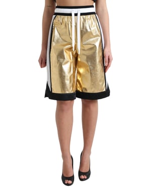 Shorts Metálicos Estilo Dorado