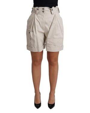 Pantalones cortos de cintura alta plizados de Dolce & Gabbana