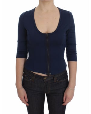 Blusa Exte con cierre y mangas tres cuartos
