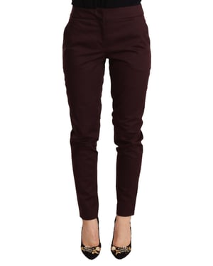 Pantalones Slimstraight Burdeos