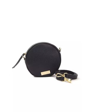 Bolso Circular de Cuero Cruzado