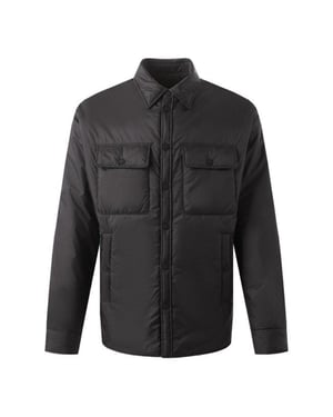 Chaqueta Negra Con Camisa Acolchada Ligera De Dsquared2