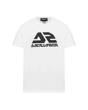 Camiseta Blanca De Corte Moderno Con Logotipo Llamativo De Dsquared2