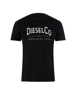 Camiseta Negra Con El Logotipo De Diesel Industries