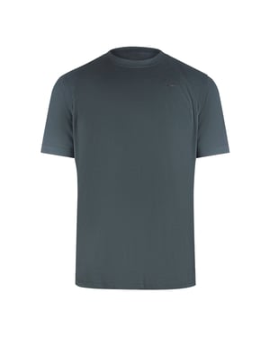Camiseta Gris Con Placa Pequeña De Diesel