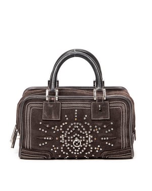 Loewe Rhinestone Amazona 28 en Marrón oscuro Cuero de ternero