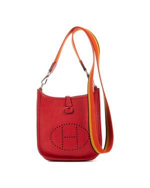 Hermès Evelyne Mini en Red Cuero de ternero