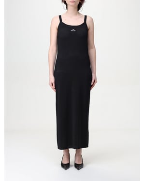 Vestido maxi sin mangas de punto de malla